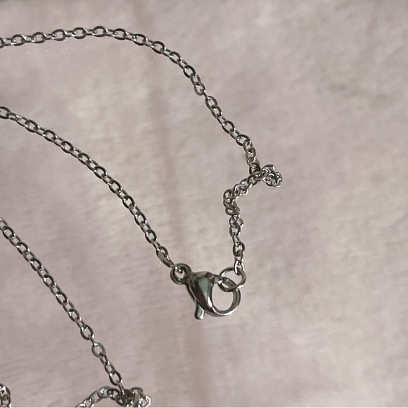 Hello Kitty “Love” Silver Stainless Steel Necklace - Picture 4 of 6